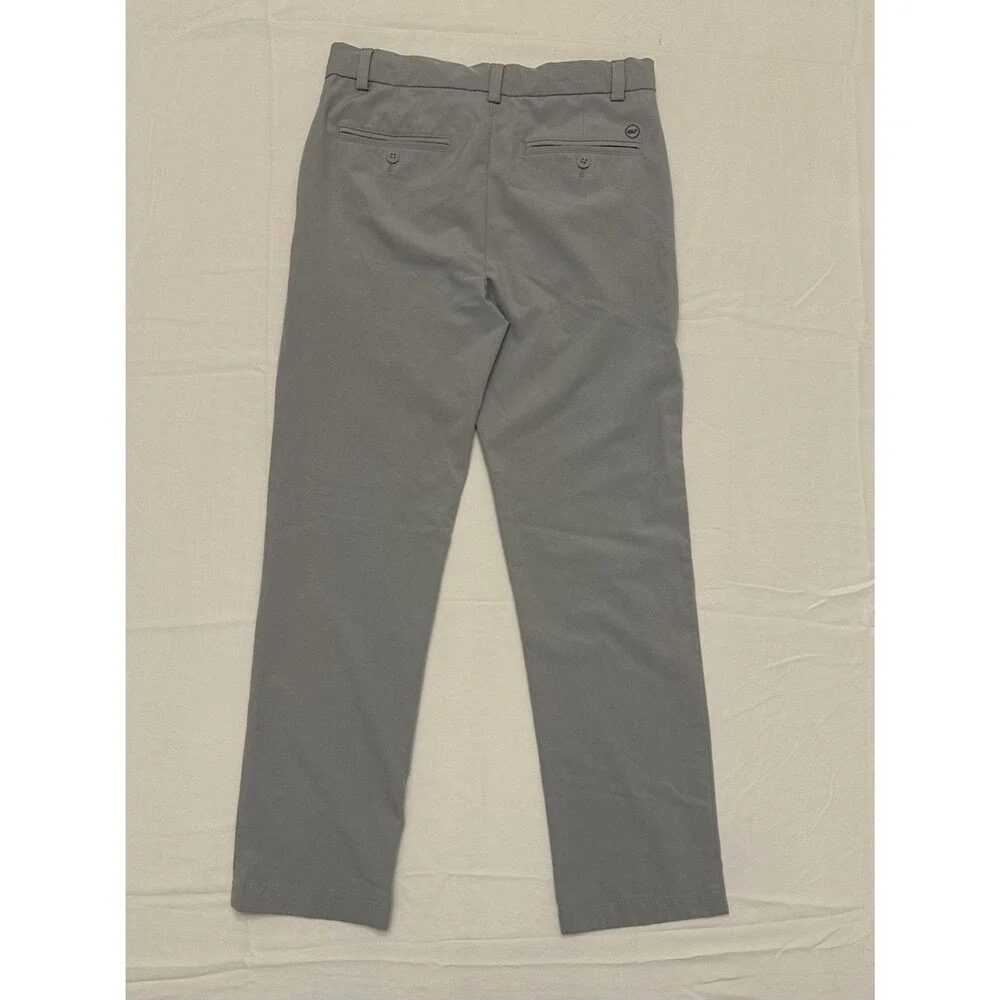 Vineyard Vines Pants Boys 16 Gray Chino Performance Straight Golf Uniform